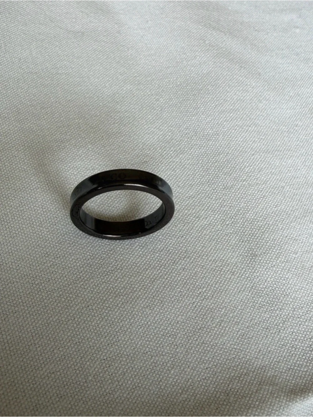Tiffany & Co. Men's Black Ceramic Band Ring